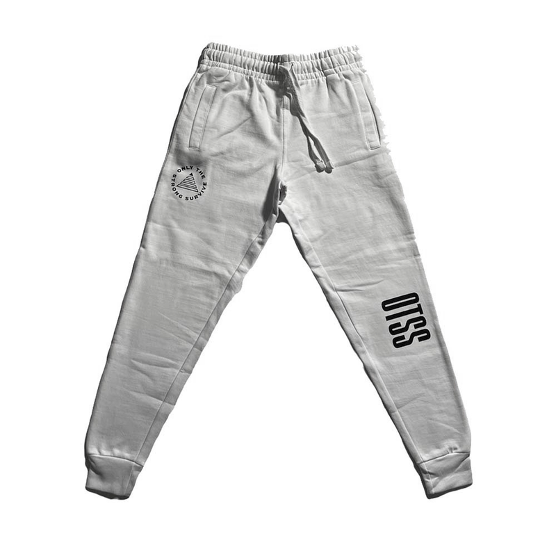 Only the Strong Survive LOGO WHITE JOGGER SWEATPANTS